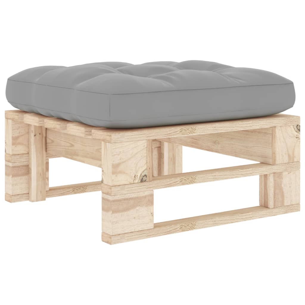 vidaXL otomana de jardín de palets madera de pino impregnada