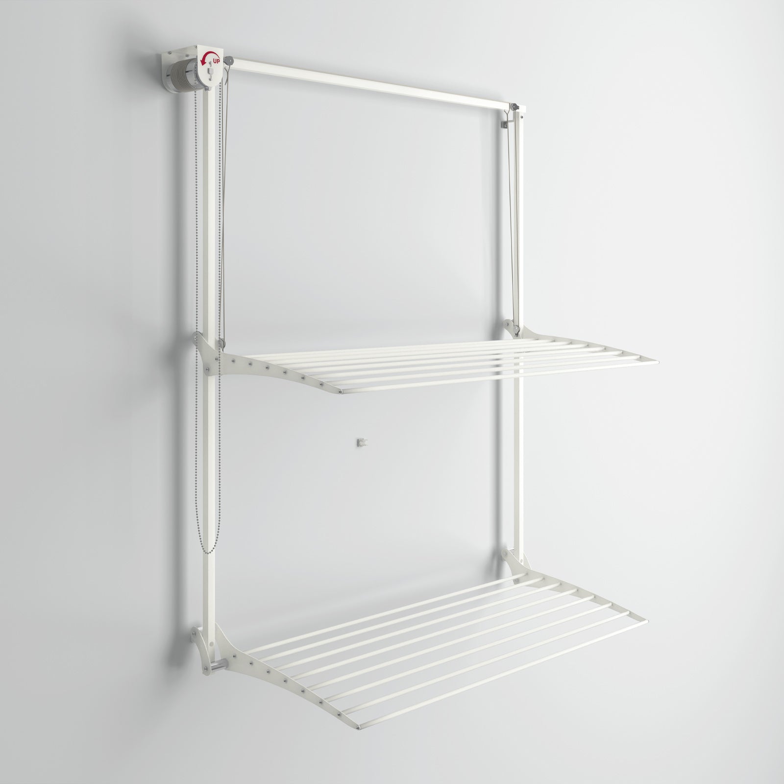 Secador de parede 88 cm foxydry plus branco, 2 níveis reguláveis