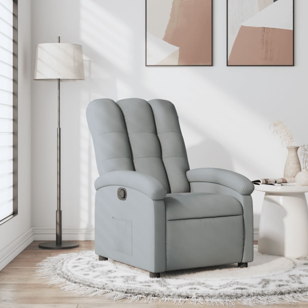 Poltrona reclinável tecido cinzento-claro ewg7627
