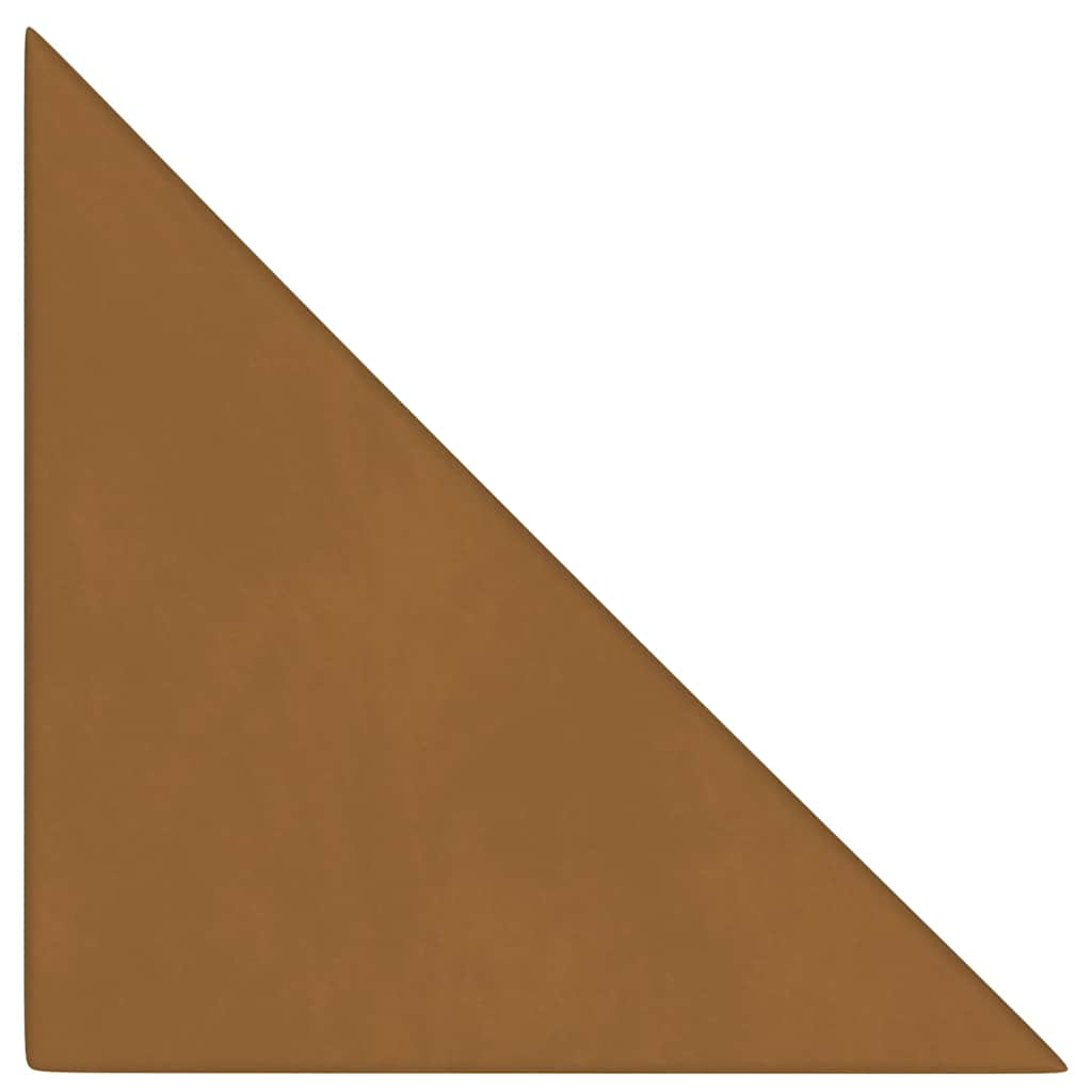 Painel de parede 12 pcs 30x30 cm veludo 0,54 m² castanho