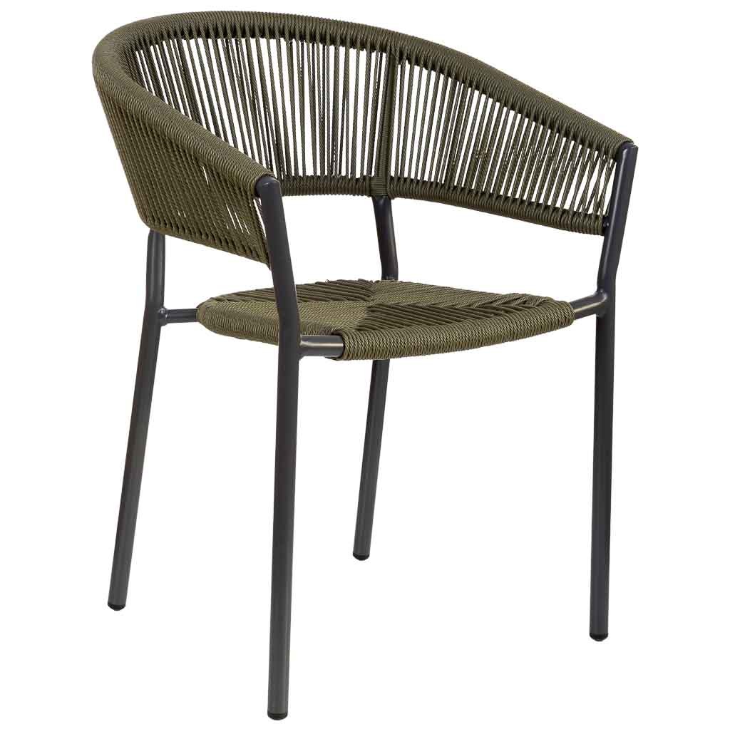 Cadeira em vime verde, 56x61x78h cm