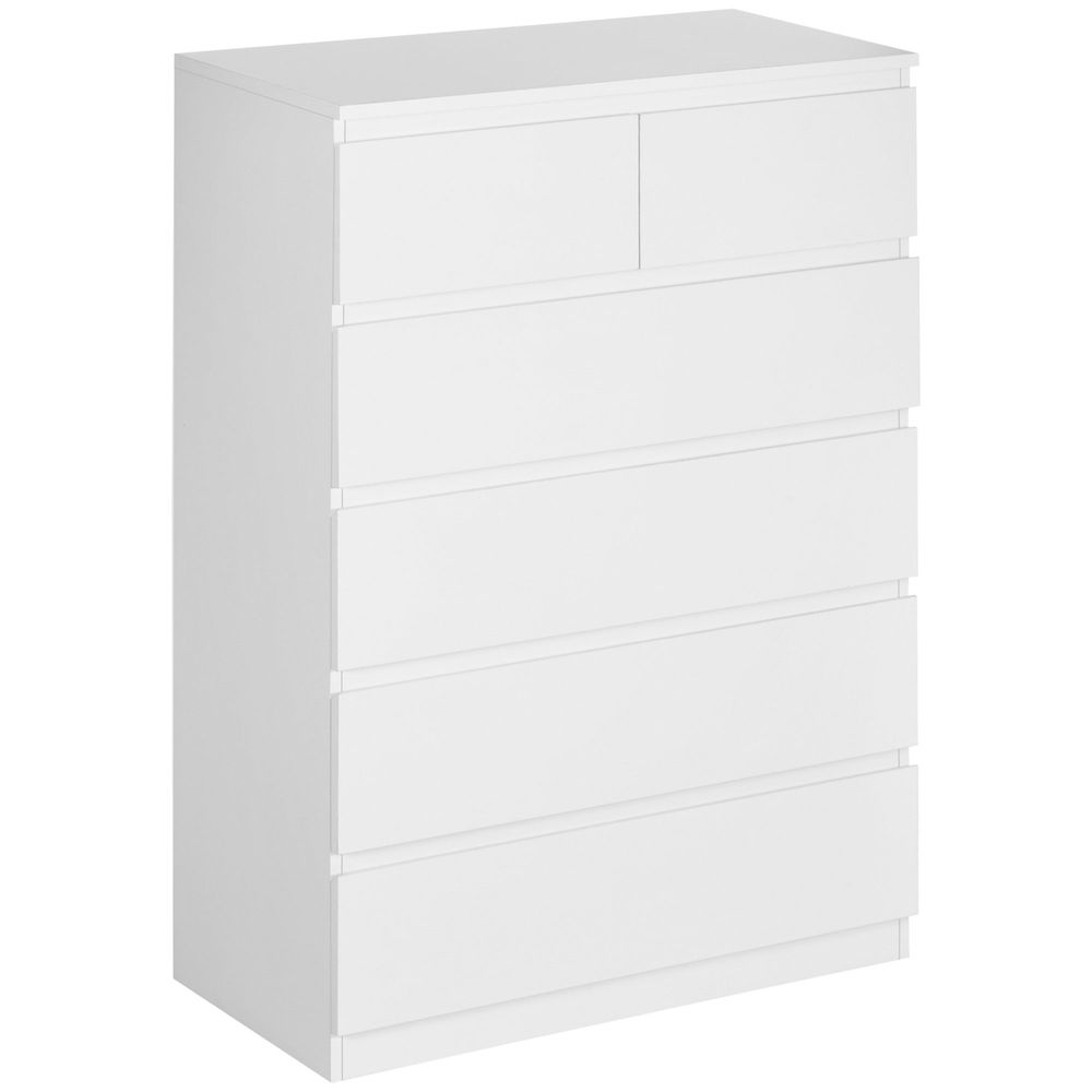 Cómoda 80x39x115 cm color blanco Homcom, casa - móveis de armazenamento
