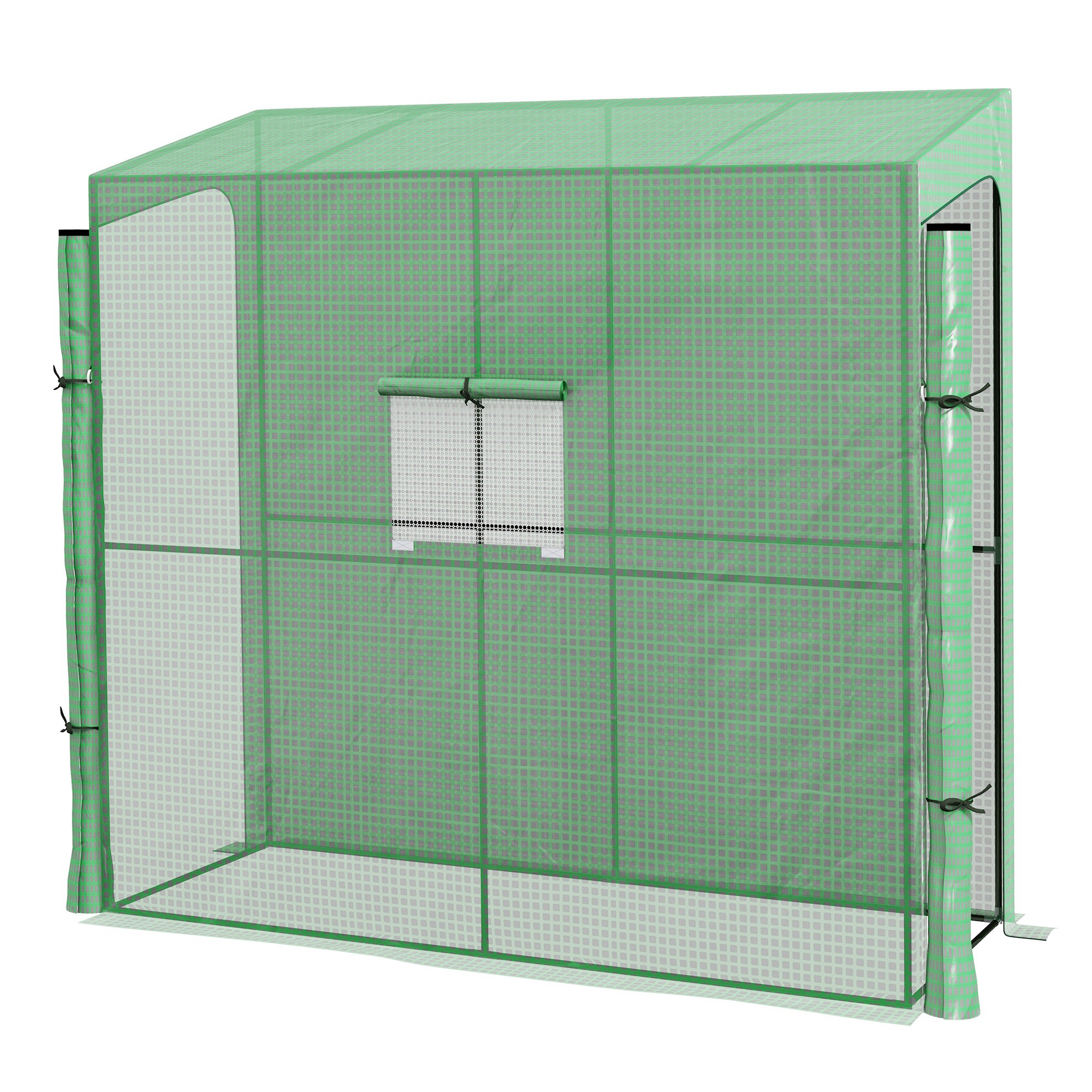 Estufa de jardim em polietileno verde 200x80x200 cm