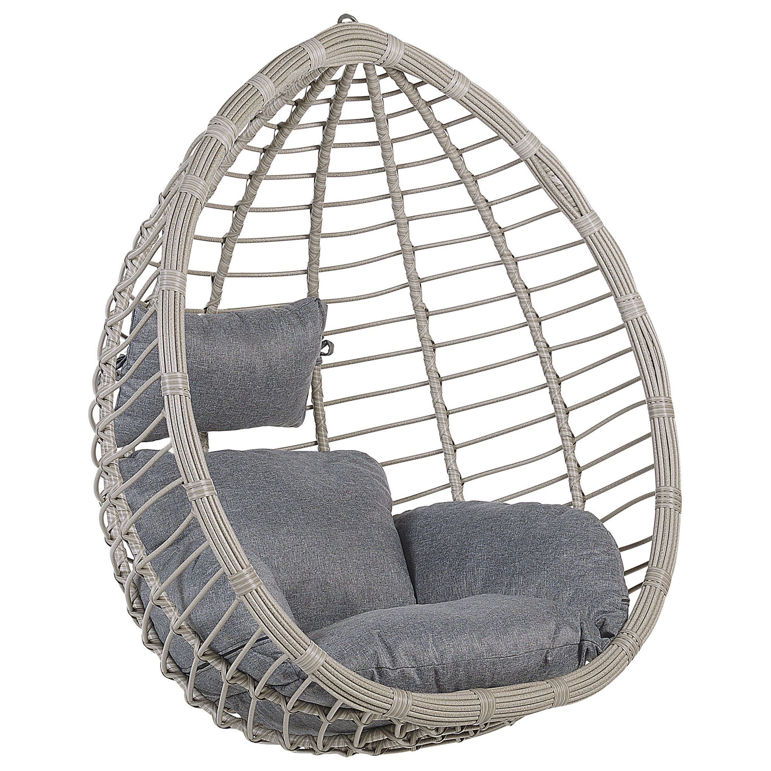 Cadeira suspensa tollo rattan sintético cinzento