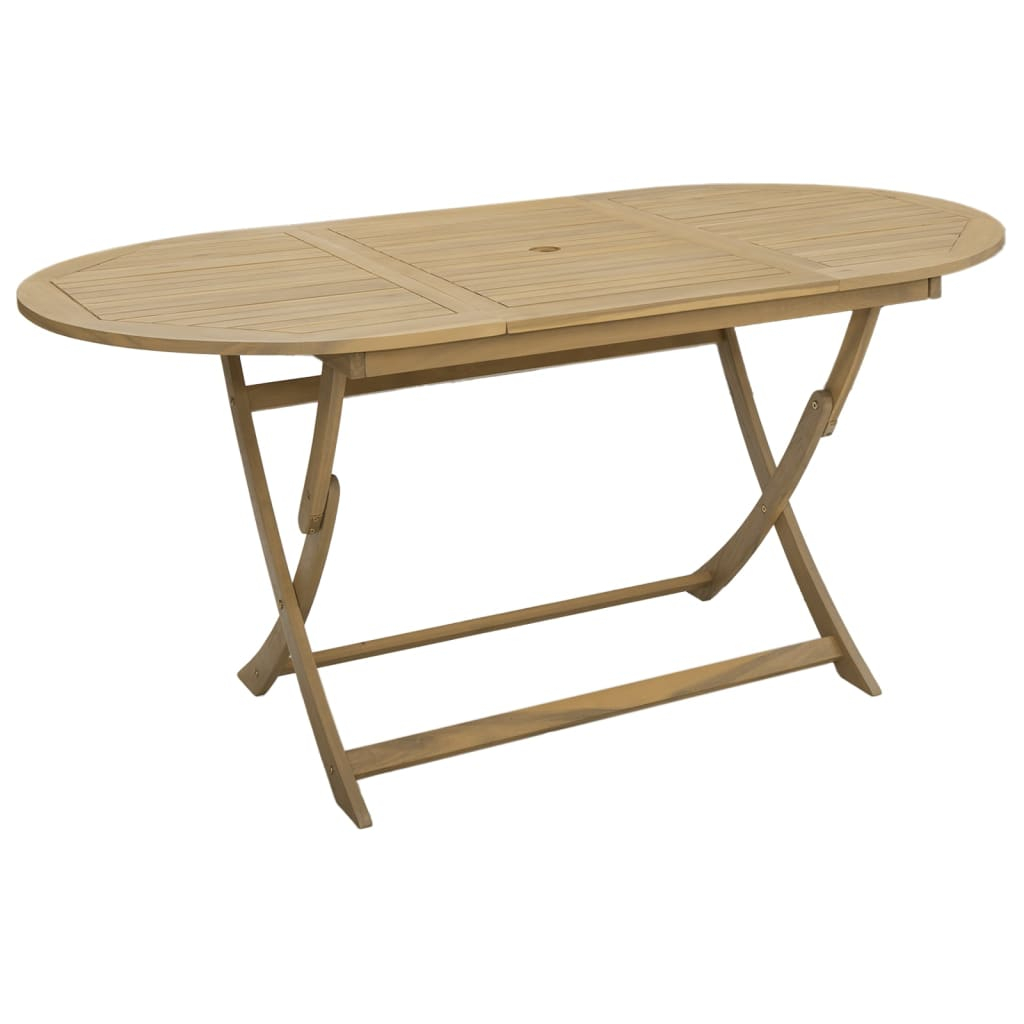 Mesa de jardim dobrável 160x85x75 cm madeira de acácia maciça