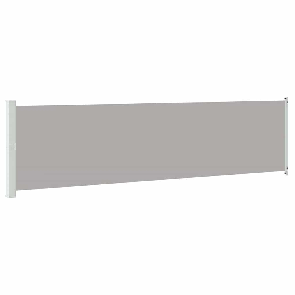 Toldo lateral retrátil para pátio 600x160 cm cor cinzento