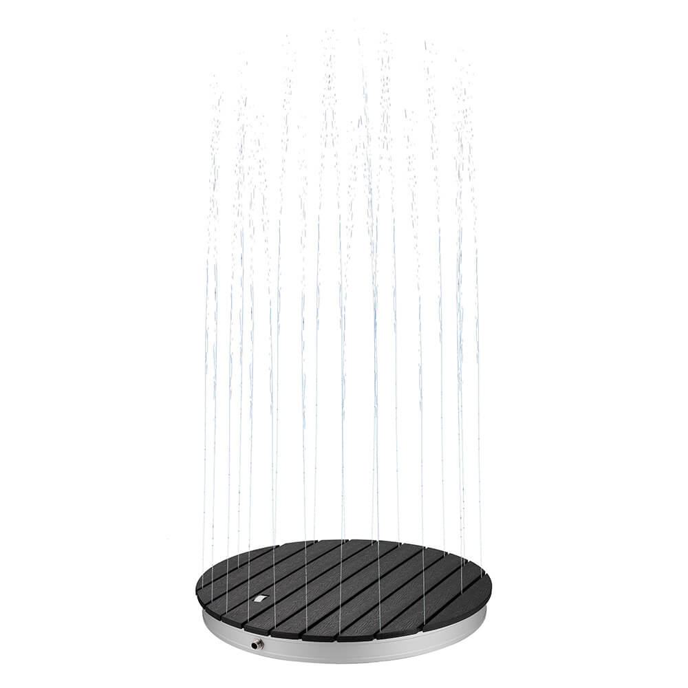 Ducha de suelo de wpc calia antracita - ⌀ 70,5 cm