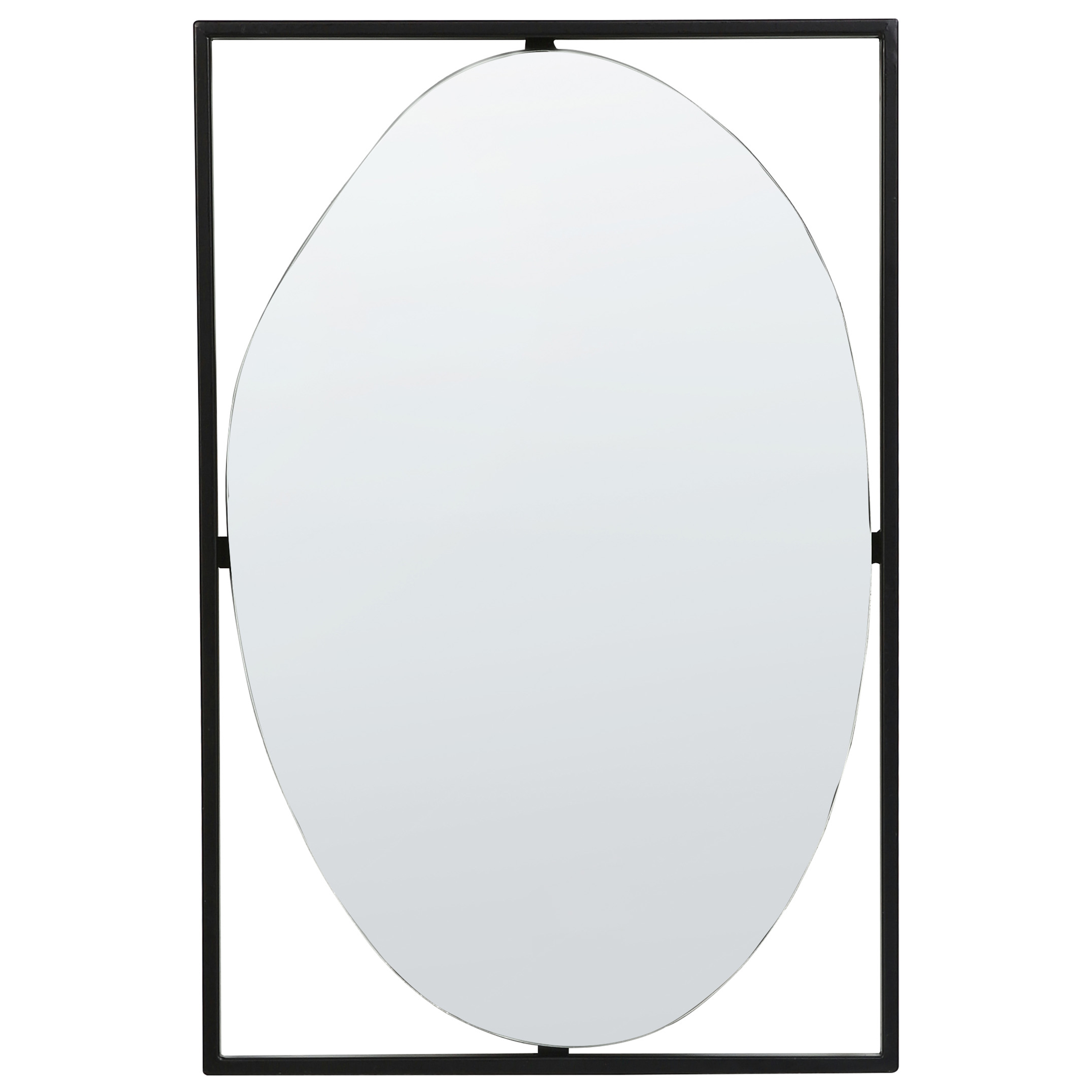 Espelho nibelle 40 cm 60 cm metal preto