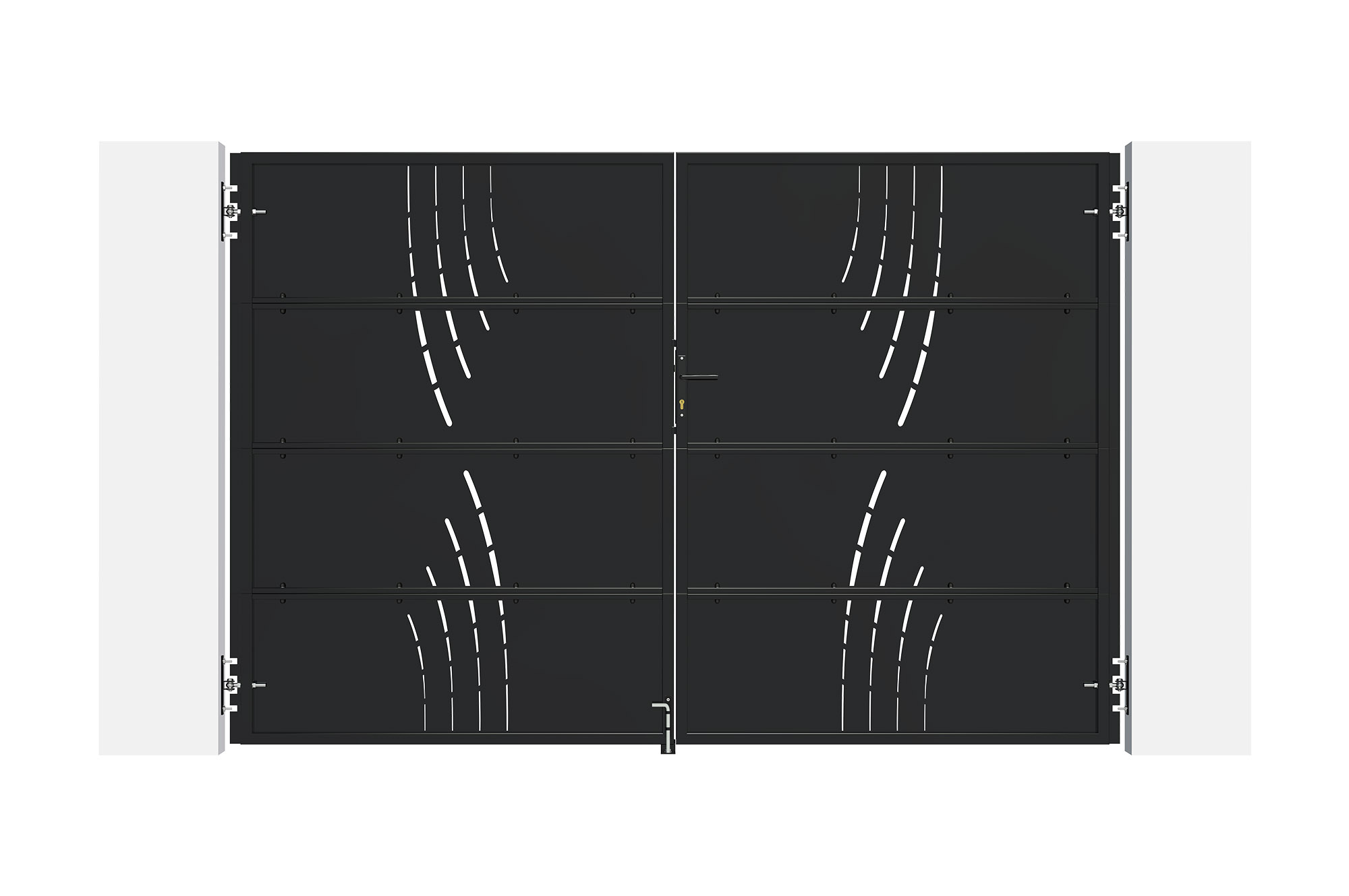 Portão nali veleta aço preto 3m alt.200cm + motor ranger