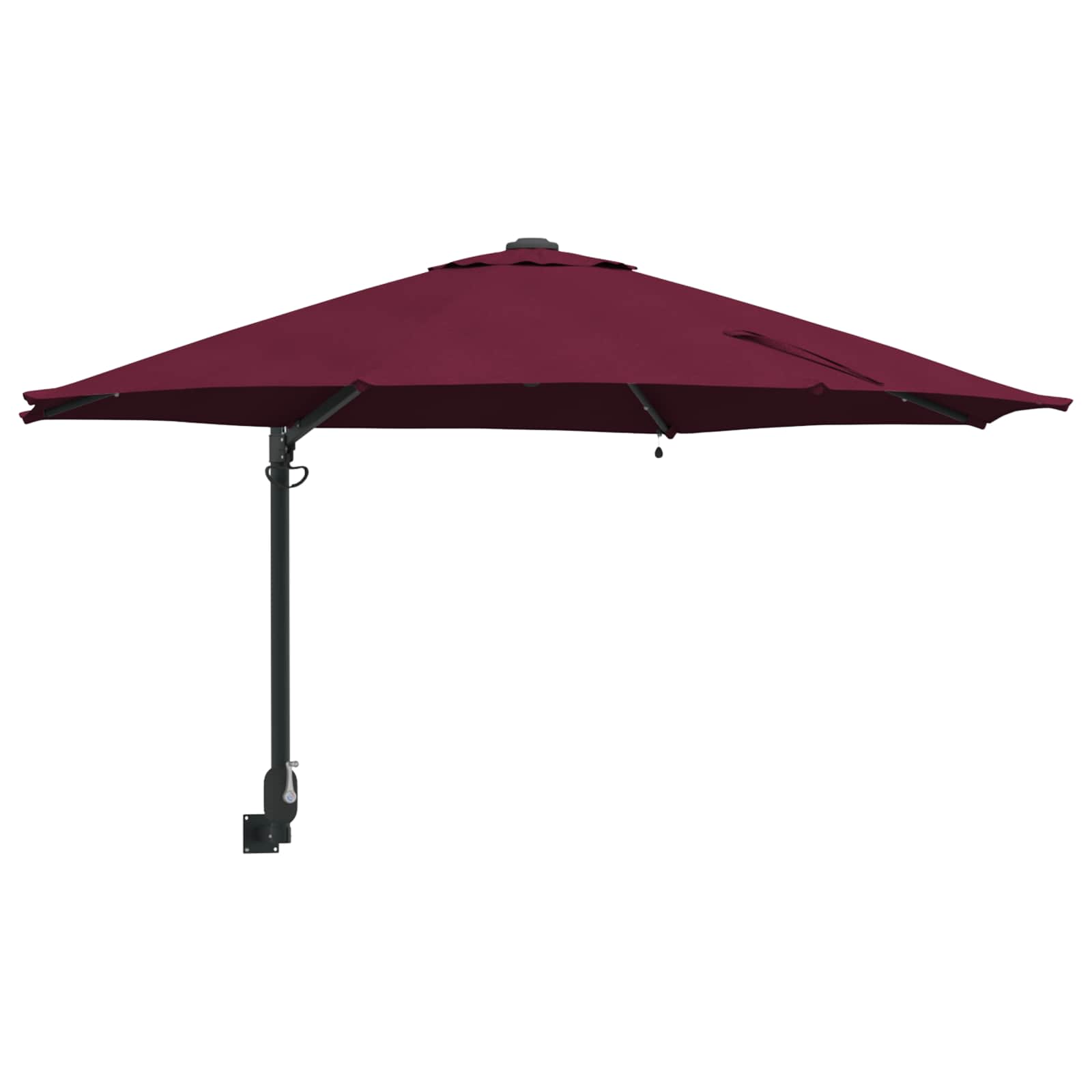 Helloshop26 - guarda-sol de jardim abatível - LED solar - 248 cm