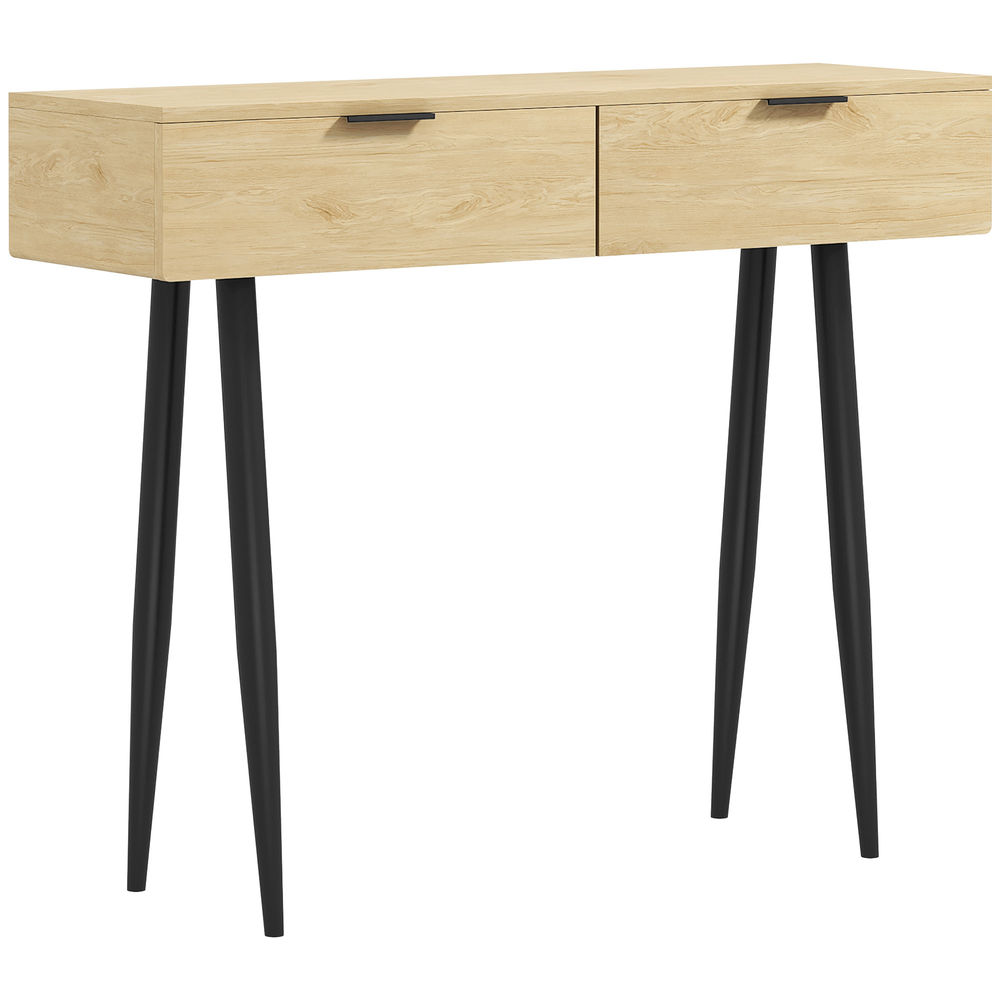 Consola 100x30x80,5 cm color marrón Homcom, casa - móveis de armazenamento