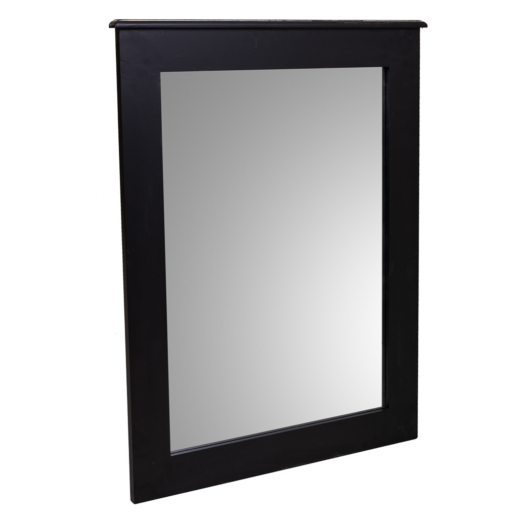 Espelho de madeira preto 70x03x90