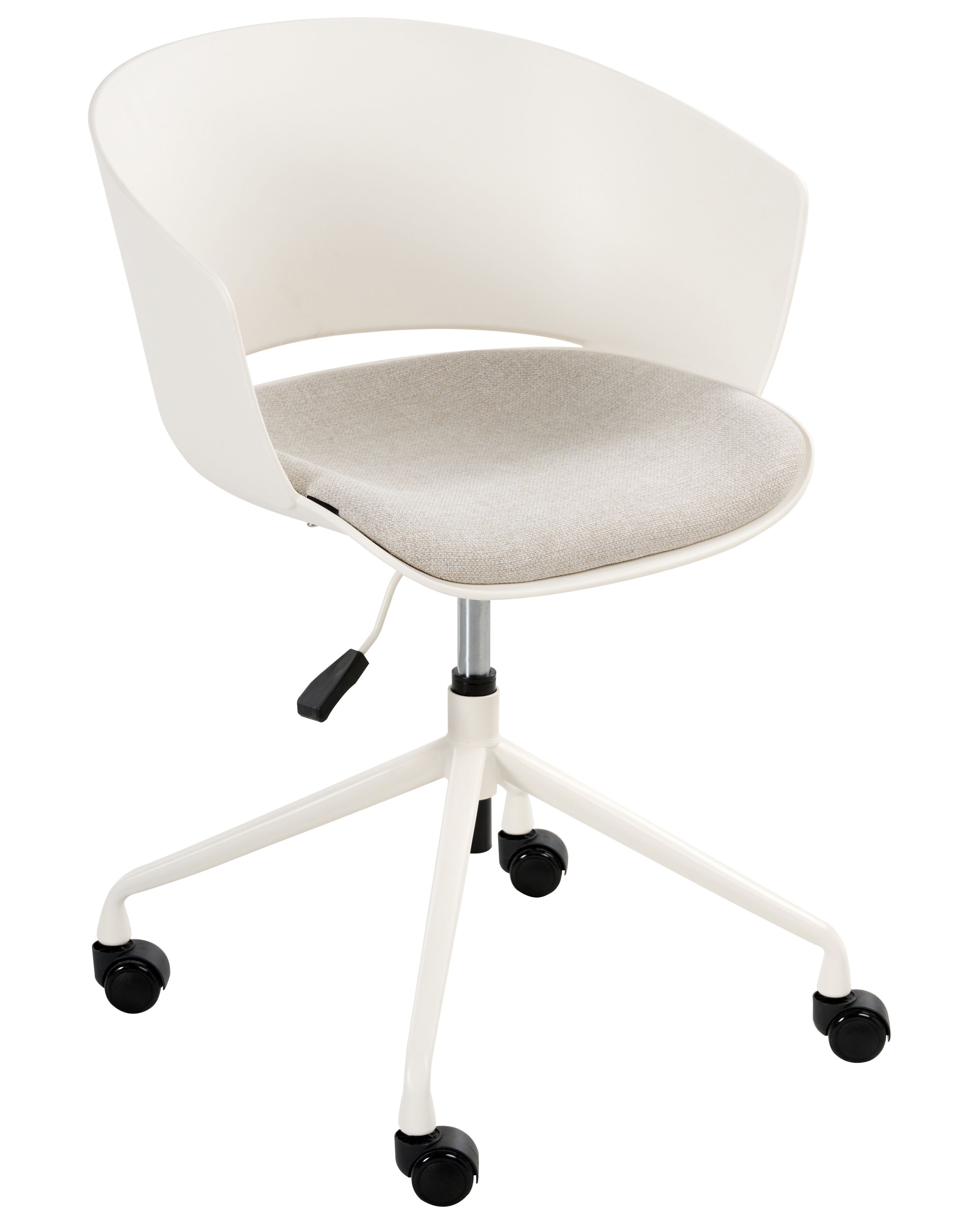Cadeira de escritório gleeful tecido branco creme