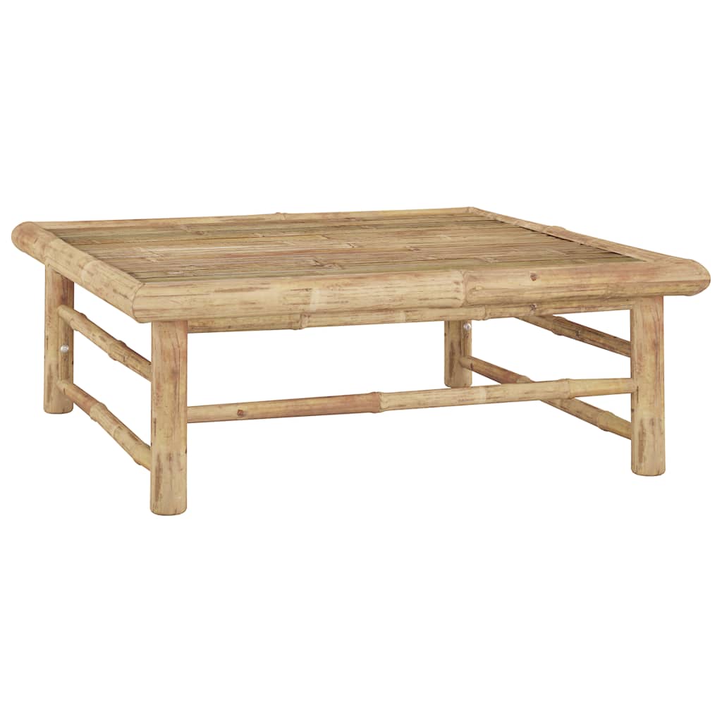 vidaXL mesa de jardín de bambú 65x65x30 cm