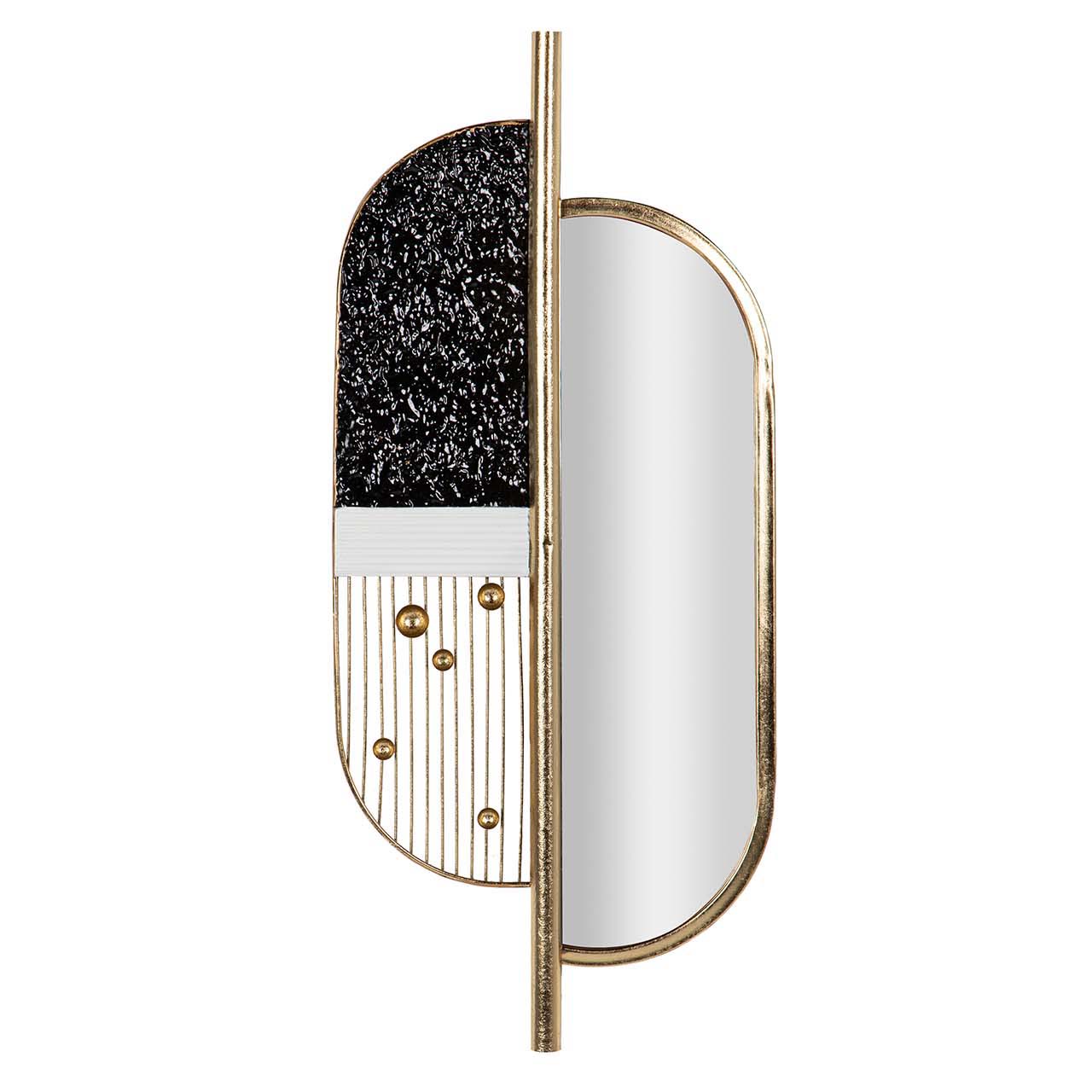 Alexandra house espelho metal/espelho preto/dourado 3x39x90 cm