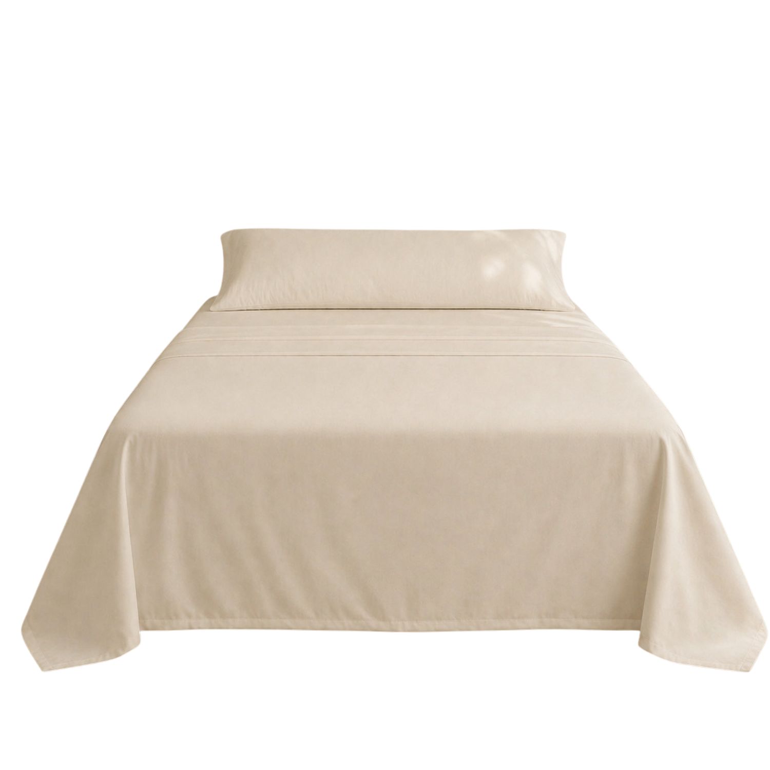 Jogo de lençóis bege cama de 180cm 144 fios donegal collections