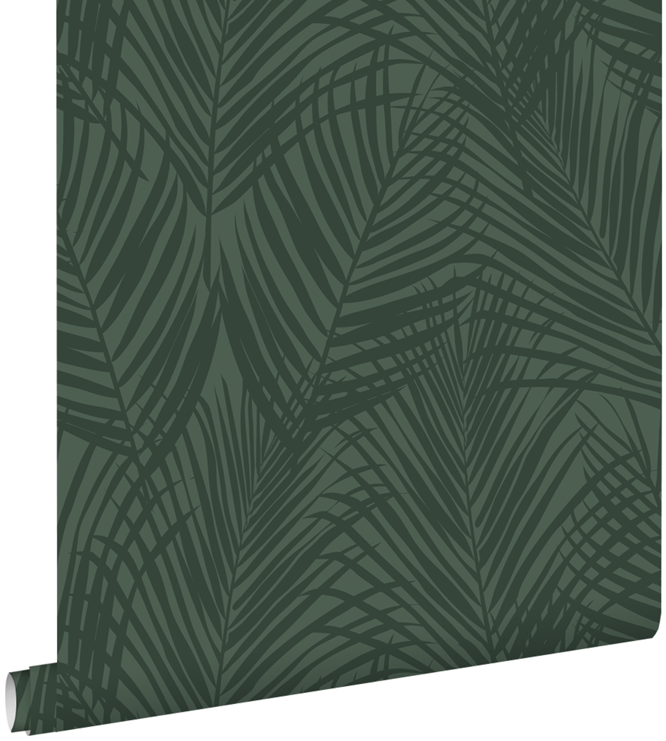 Estahome papel de parede folhas de palmeira verde escuro 53 cm x 10.05 m