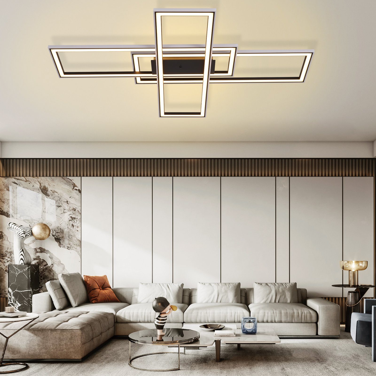 Nettlife LED luz de teto ajustável com luz de teto com controlo remoto
