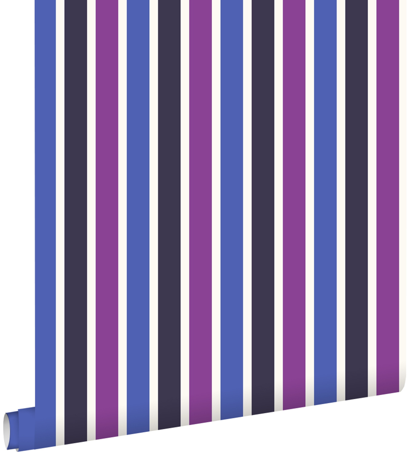 Estahome papel de parede riscas azulepúrpura 53 cm x 10.05 m