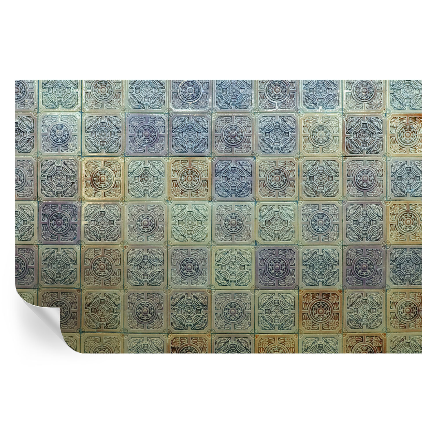 Papel de parede autocolante azulejos geométricos 104x152 tulup