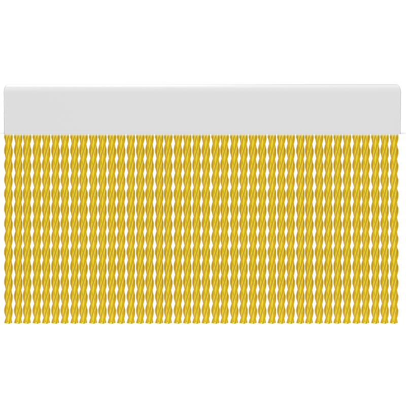 Tubo de cortina de porta PVC amarelo translúcido / 90 x 210