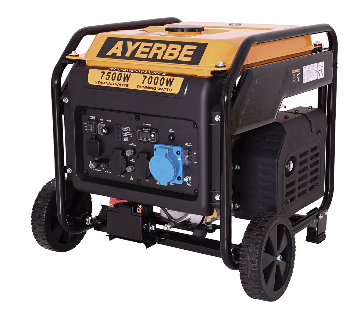 Gerador inverter gasolina 7500w kiotsu arranque elétrico 12v