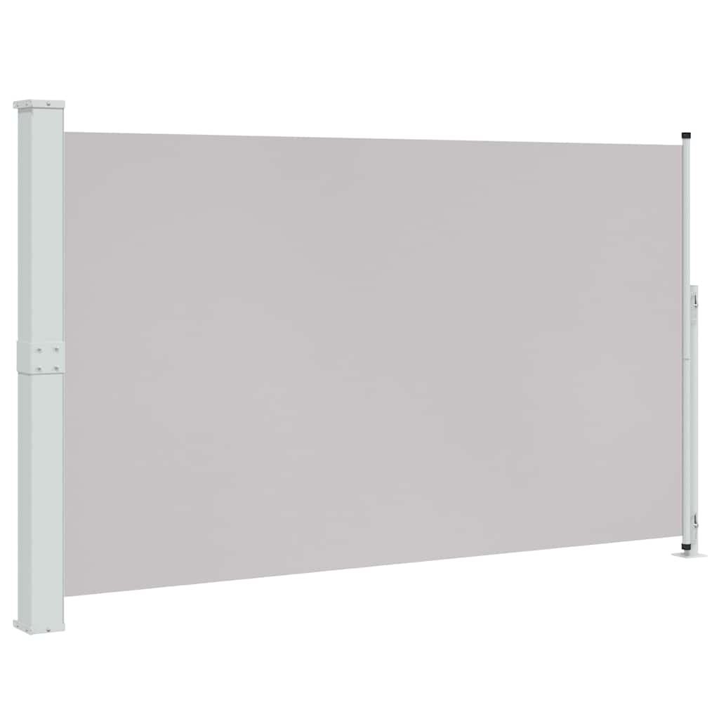 Toldo lateral retrátil para pátio 180x300 cm cinzento