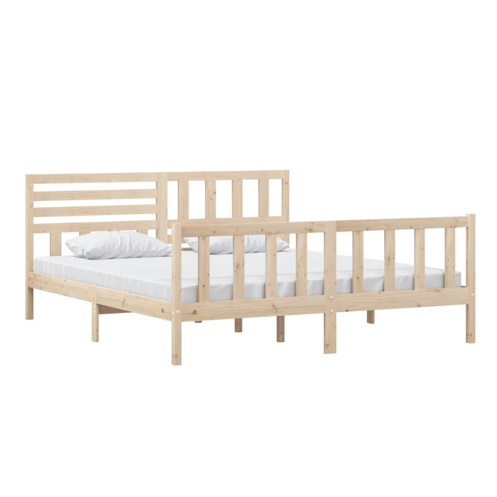 vidaXL estructura de cama de madera maciza super king 180x200 cm
