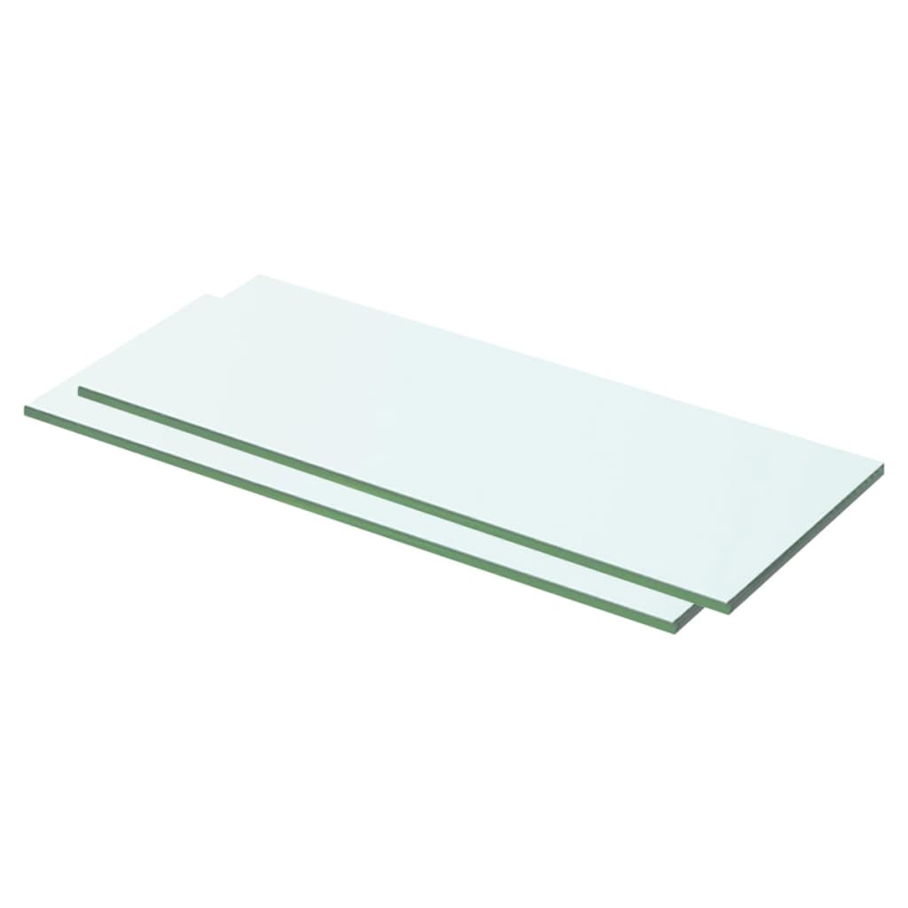 Prateleiras 2 pcs 50x15 cm vidro transparente