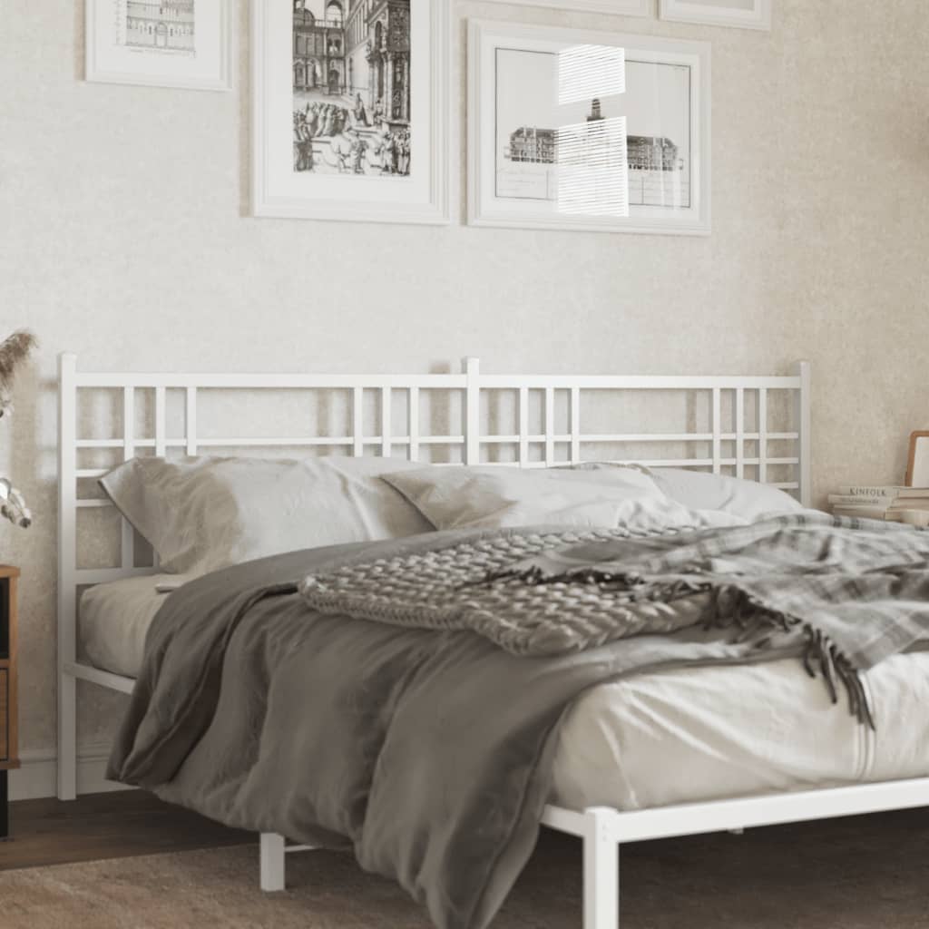 Cabeceira de cama 180 cm metal branco ptob5456
