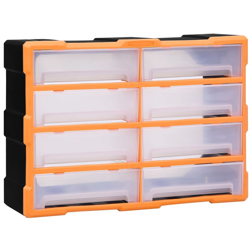 Organizador multi-gavetas vidaxl com 8 gavetas grandes 52x16x37 cm