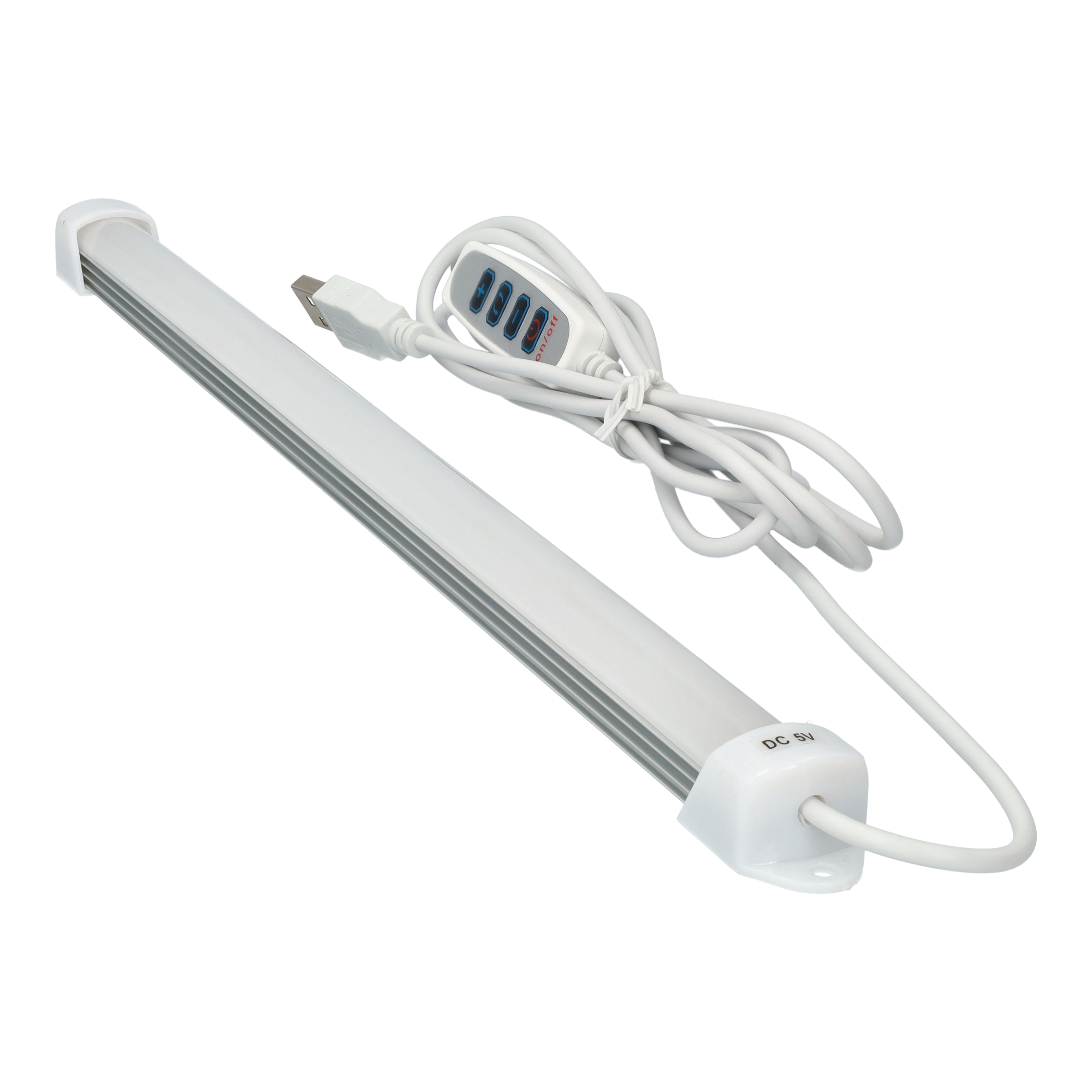 Tubo LED cct de 35cm 3 tons (3000k-4200k-6000k) 300lms cabo usb de 2m
