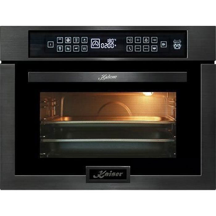 Forno de micro-ondas embutido kaiser em 6307 rs, grill e ar quente, micro-o