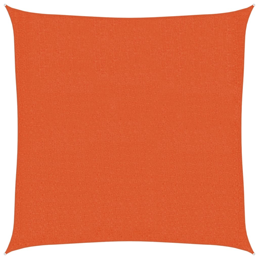 vidaXL toldo de vela hdpe naranja 160 g/m² 3,6x3,6 m