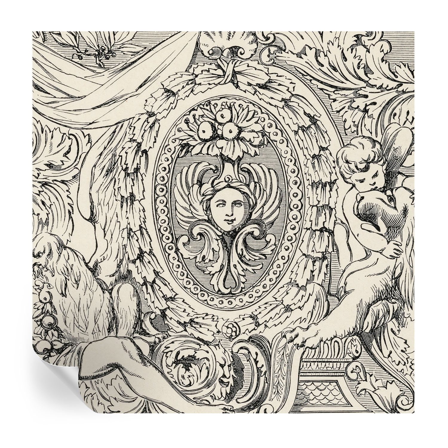 Papel de parede adesivo uma profusão de ornamentos 250x250 tulup