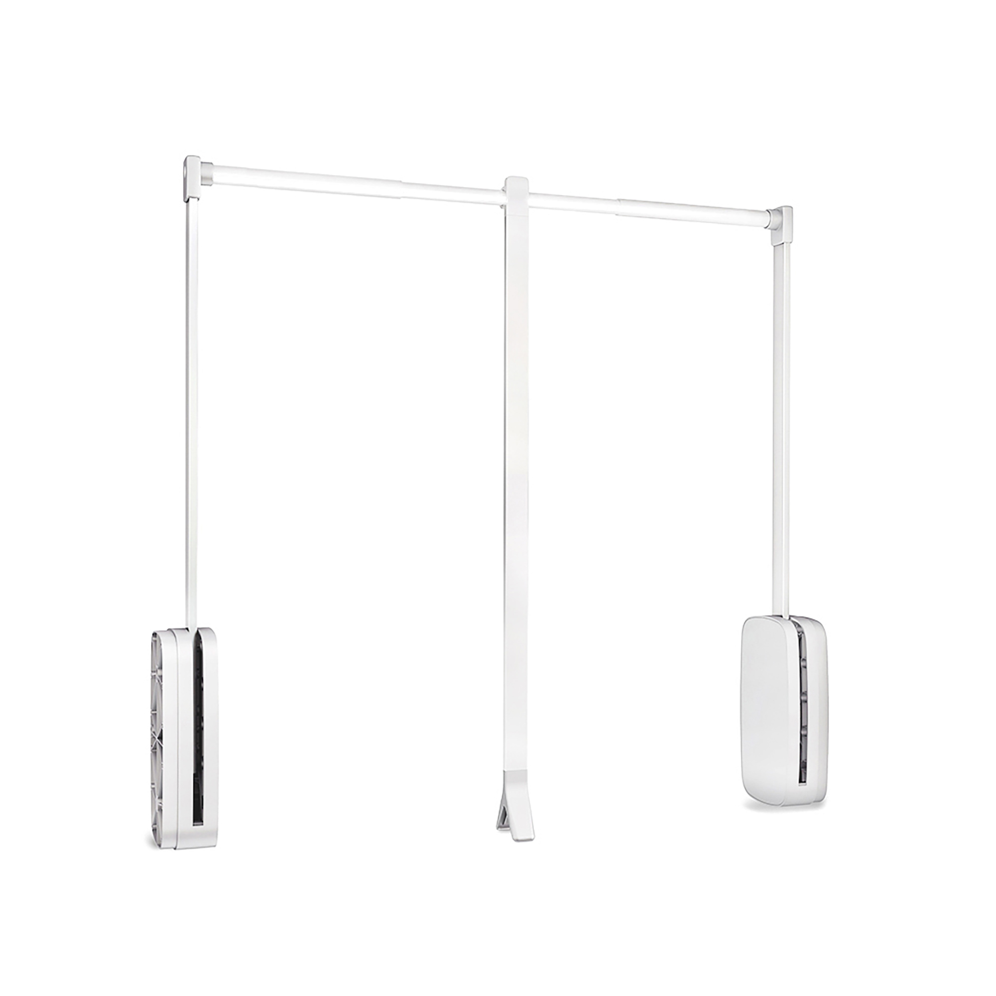 Emuca varão basculante para roupeiro sling, 830 - 1150, plástico branco,