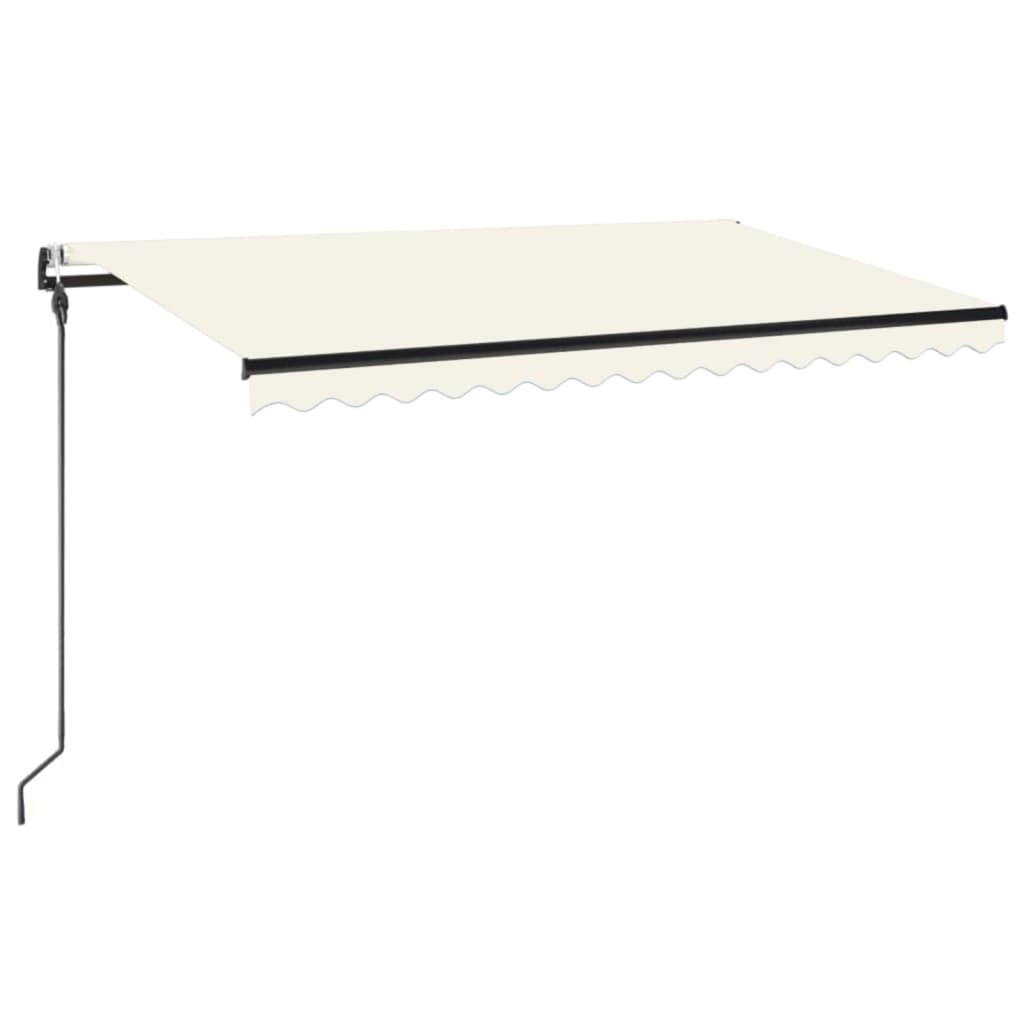 Toldo automático com LED e sensor de vento 450x300 cm creme