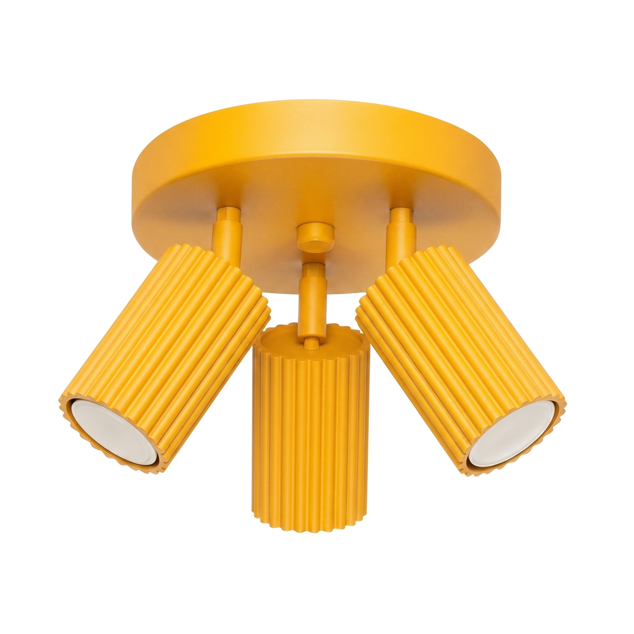 Plafons karbon 3 amarelo alumínio 19.5x18x19.5cm