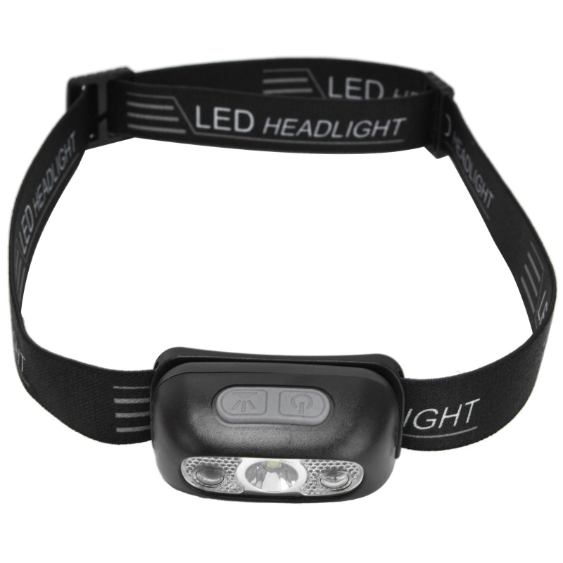 Farol LED sensor 4 modos USB caminhada recarregável