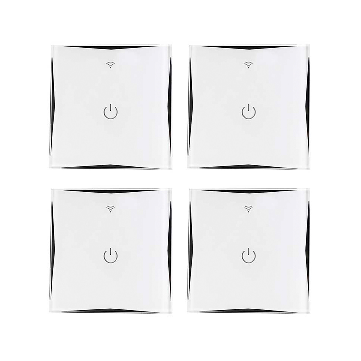 Pacote de 4 switches de parede Wi-Fi via smartphone/app