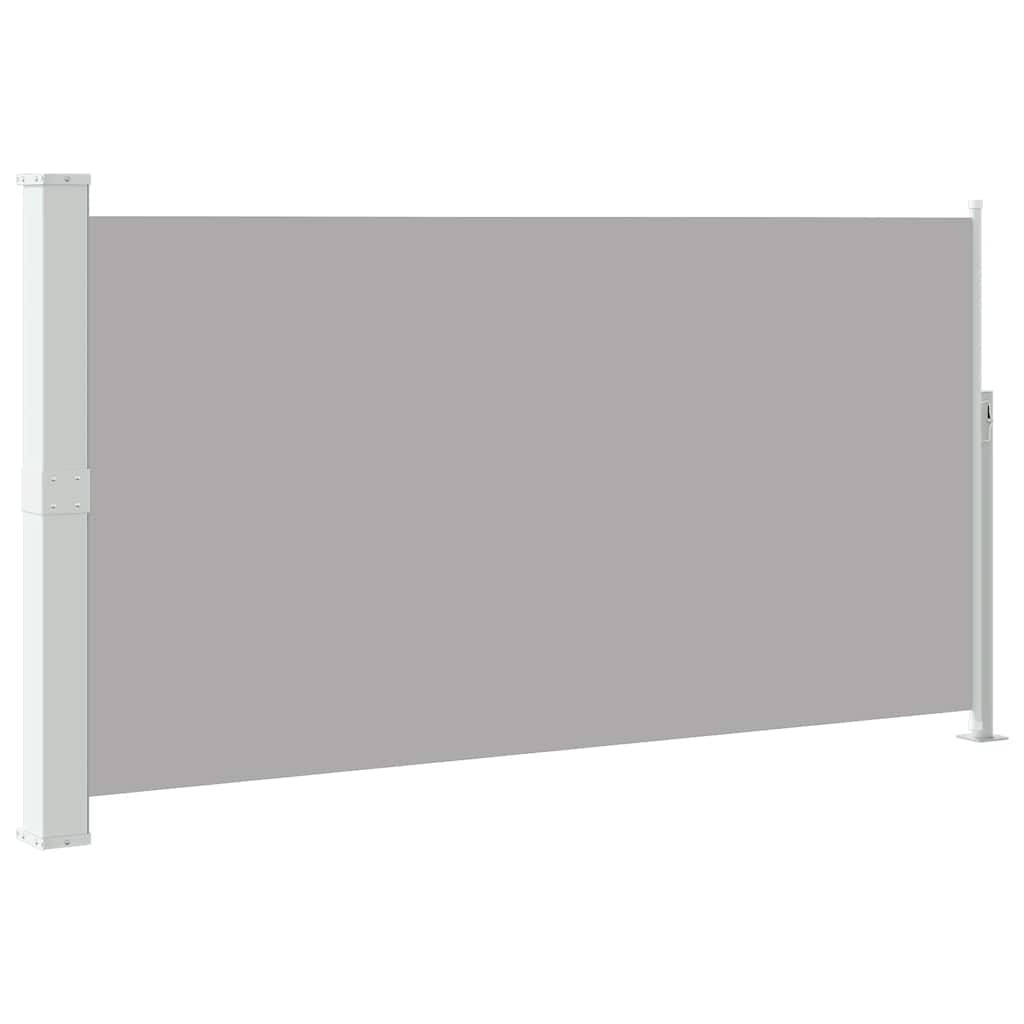 Toldo lateral retrátil para pátio 170x300 cm cinzento