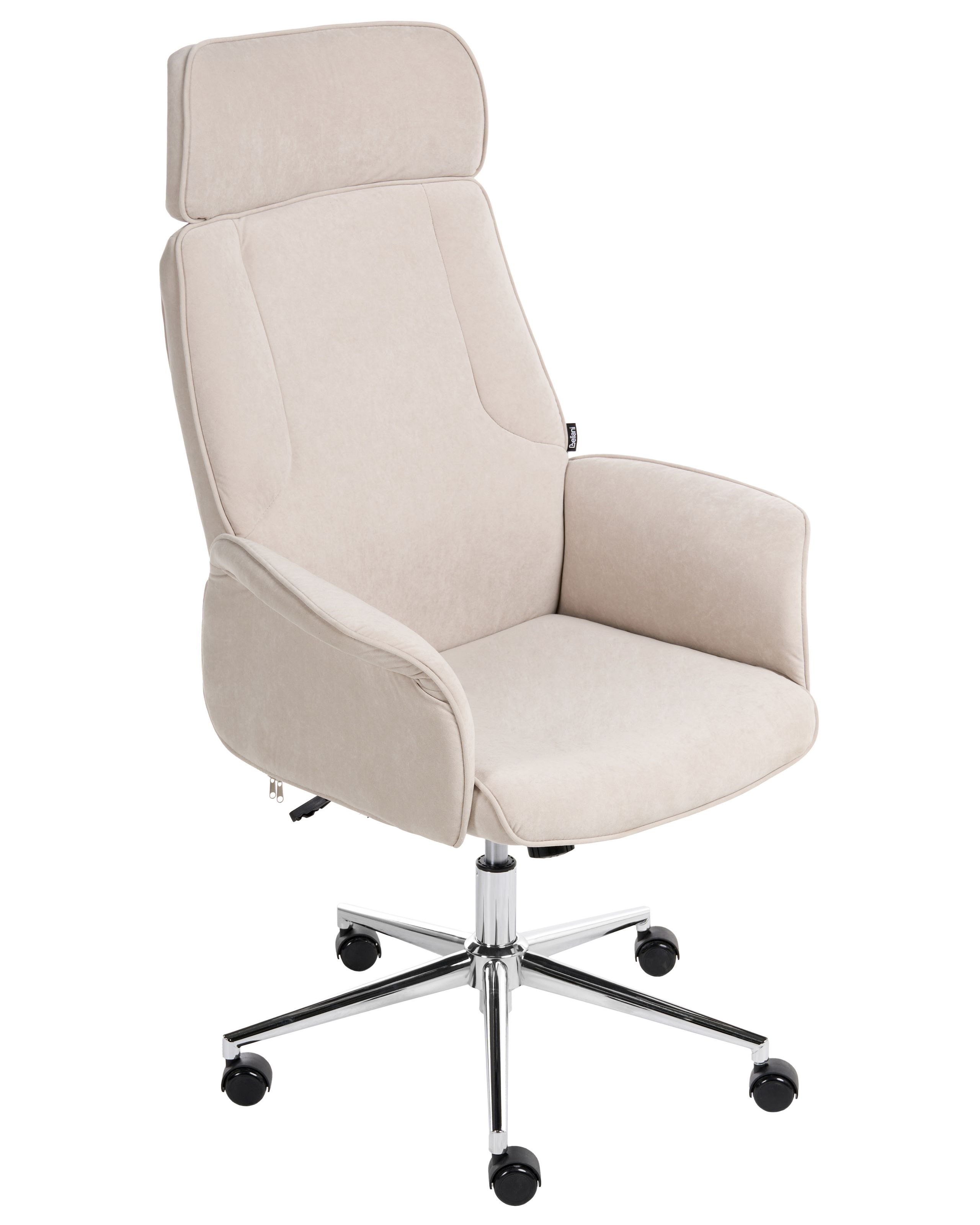 Cadeira de escritório pilot veludo creme claro