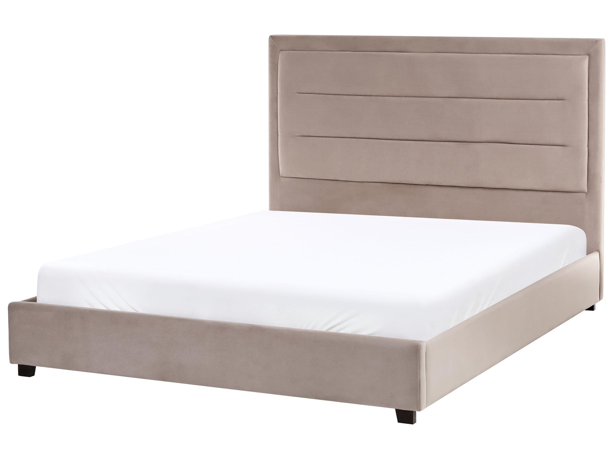 Cama veludo rouen 140 x 200 cm taupe