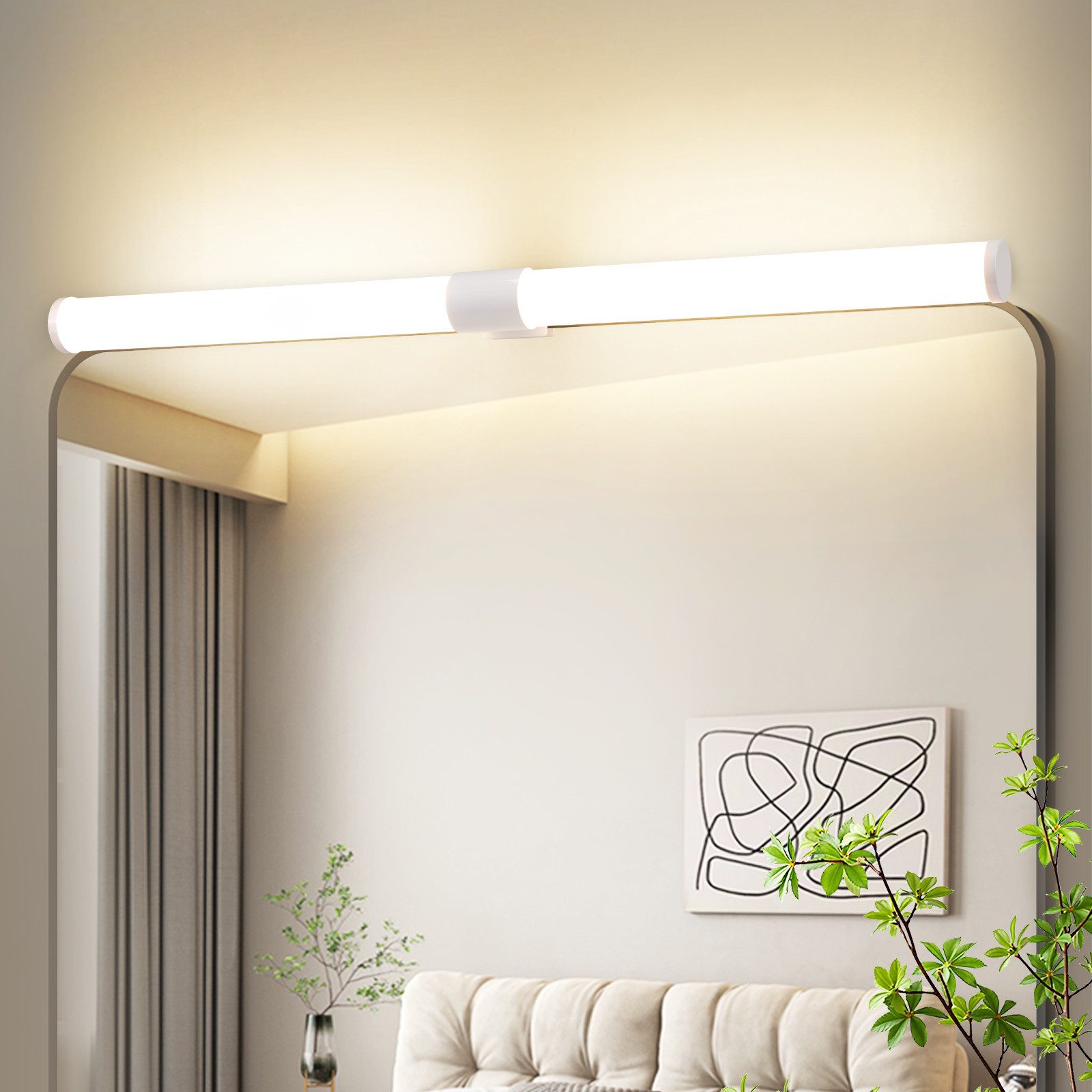 Nettlife luminária de parede com espelh LED branco 60x5.2