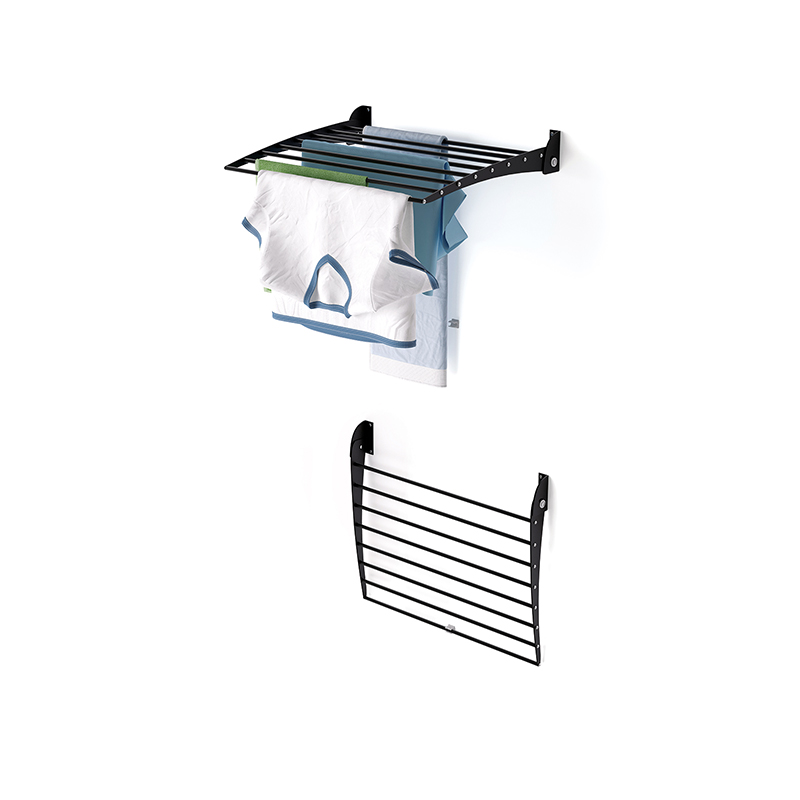 Estendal compacto para varanda 62 cm, foxydry fold down preto