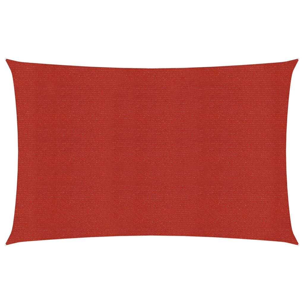 Vela de sombra 160 g/m² roja 2,5 x 4,5