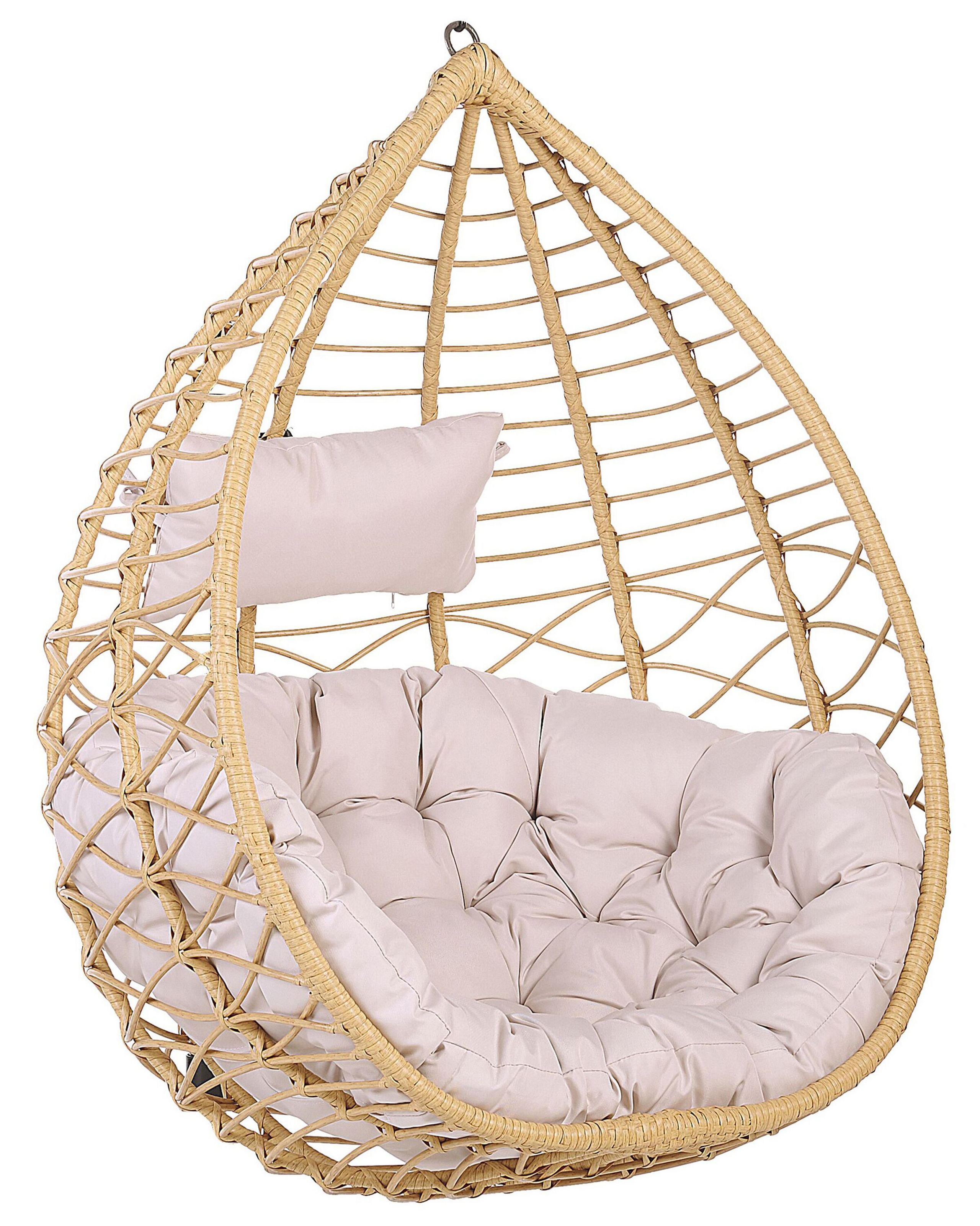 Cadeira suspensa arsita rattan sintético natural