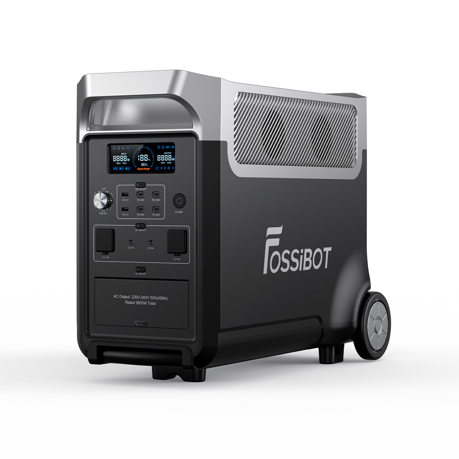 Fossibot - estação elétrica de alto desempenho 3840wh 3600w