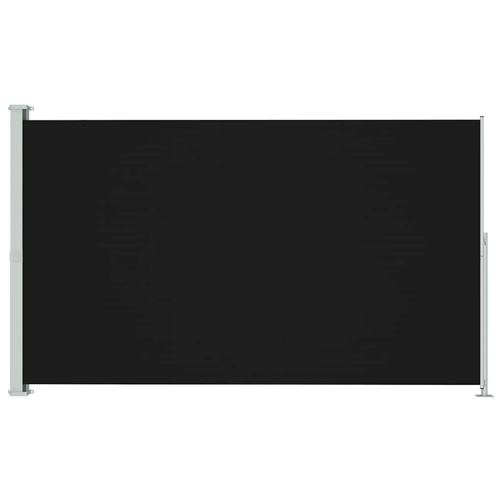 Toldo lateral retrátil para pátio 180x300 cm preto