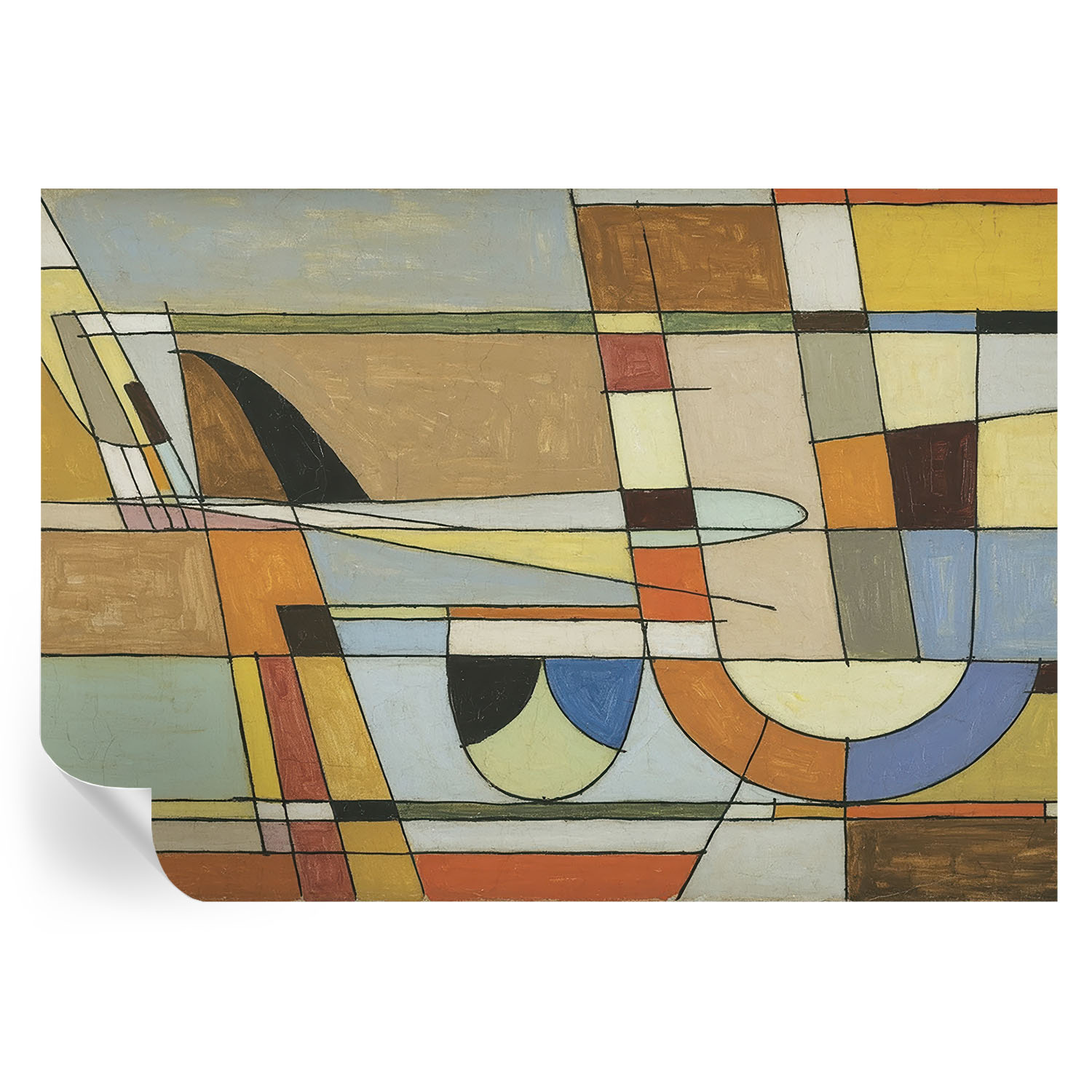 Papel de parede autocolante harmonia geométrica 208x146 tulup